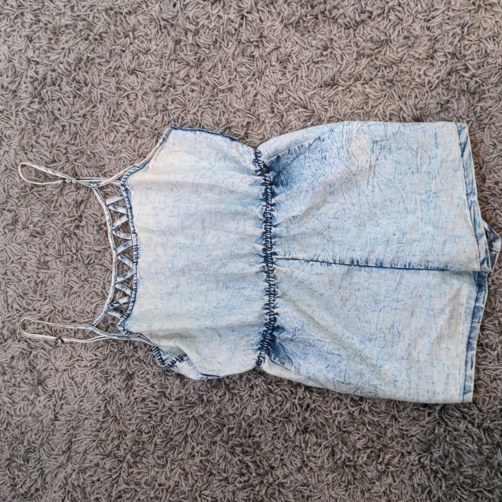Denim style romper
